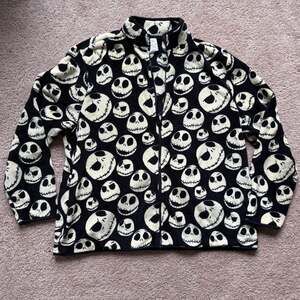 Nightmare Before Christmas Jack Skellington Half Zip Pullover Fleece Jacket